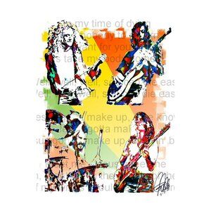 Led Zeppelin Bonham Jones Page Plant Rock Music Poster Print 11x17